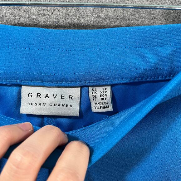 Susan Graver Petite LK Fusion Pull-On Crop Pant Cabana Blue, Petite Large - Picture 3 of 7